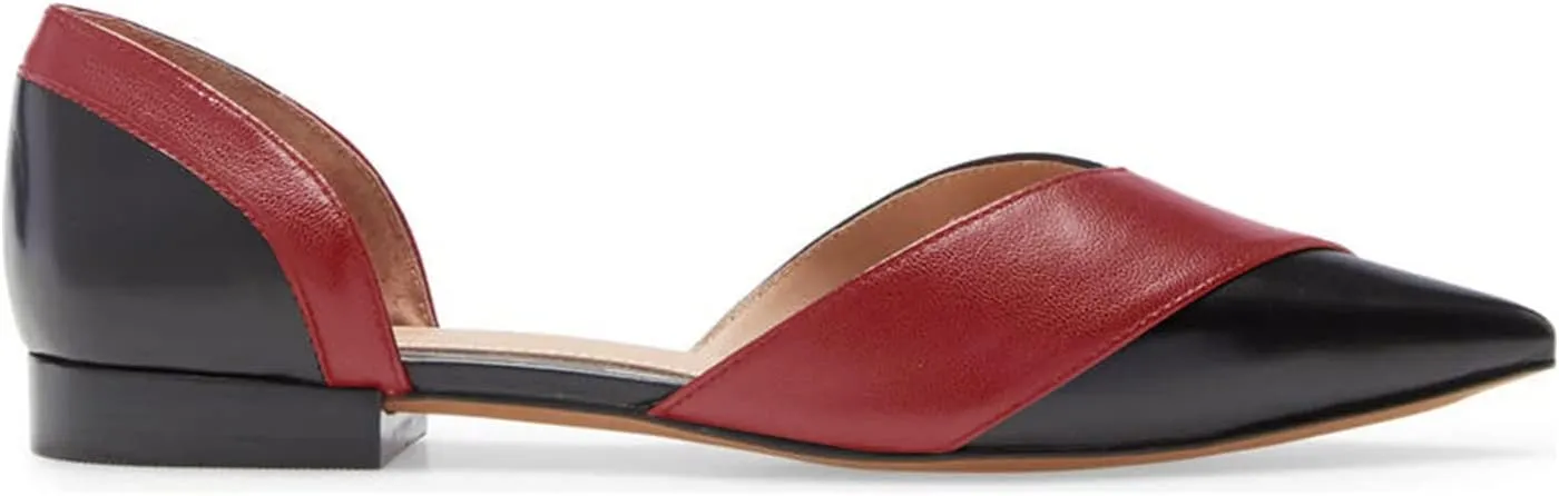 FOWT Women’s D'Orsay Ballet Flat Pointed Toe Side V Cut Low Heels Multicoloured Loafers Slip On Lightweight Driving Styles Shoes Casual Easy Work Daily Size 4-16 US