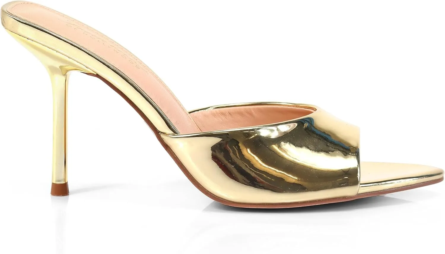 FREDERICK'S OF HOLLYWOOD PEEP Toe Mule W/Stiletto Heel, FOH-Shanya