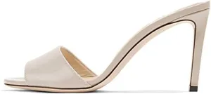 FSJ Women Casual Peep Toe Mule Sandals Stiletto High Heels Party Evening Shoe Size 4-15 M US