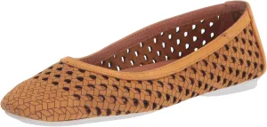 Gentle Souls by Kenneth Cole Women's Eugene Travel Woven Ballet Flat, Sorbet, 8.5
