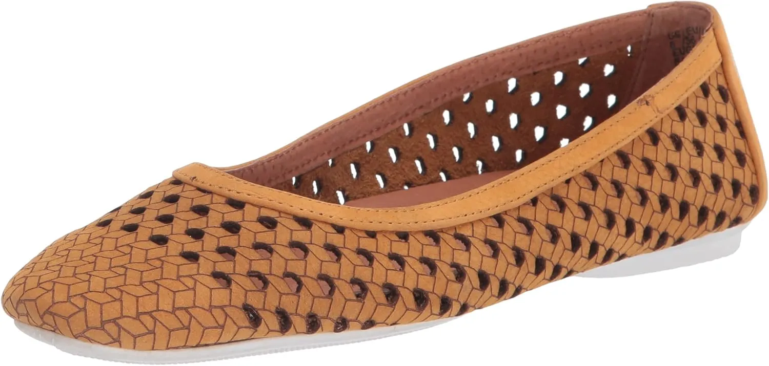 Gentle Souls by Kenneth Cole Women's Eugene Travel Woven Ballet Flat, Sorbet, 8.5