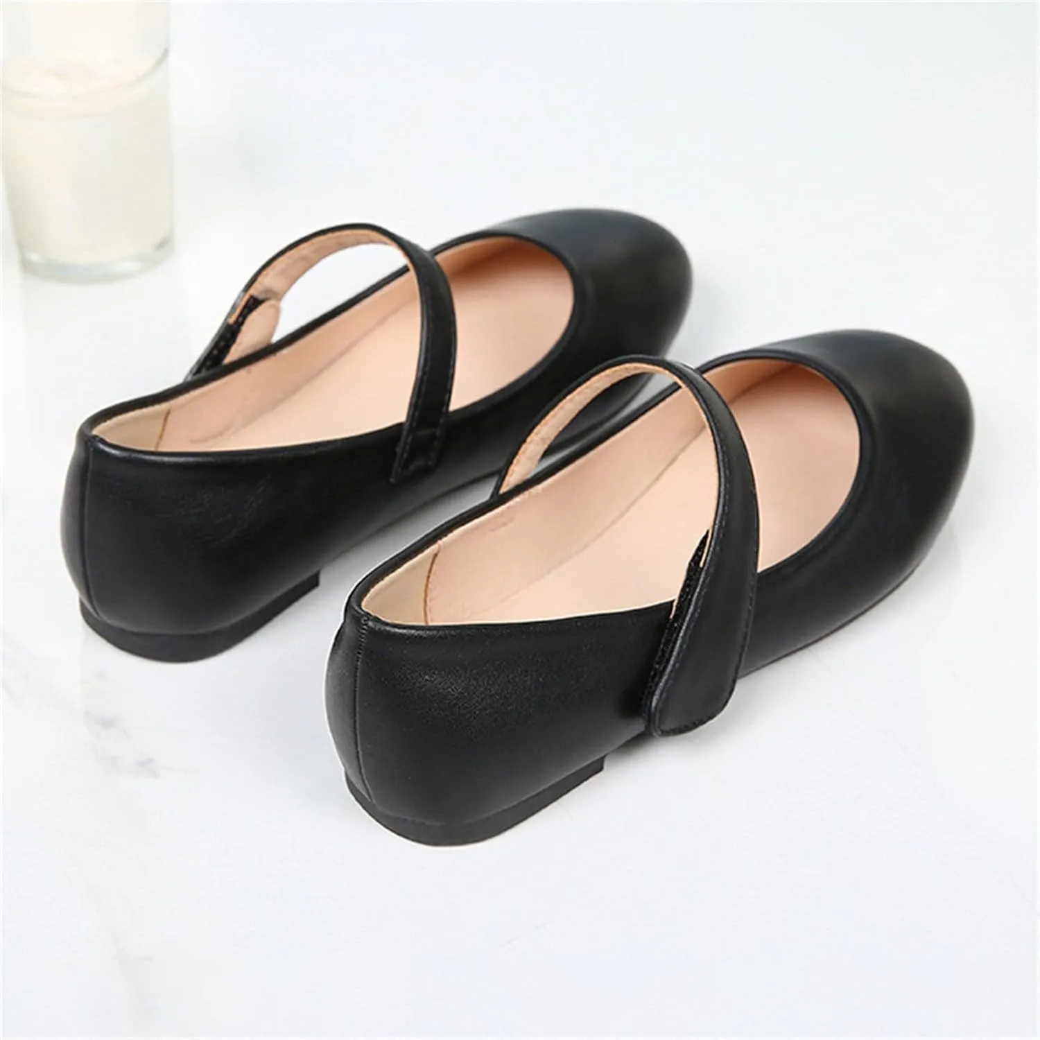 Girls Dress Shoes Patent Leather Wedding Party Princess School Uniform Shoes Mary Jane Ballet Flats for Kids