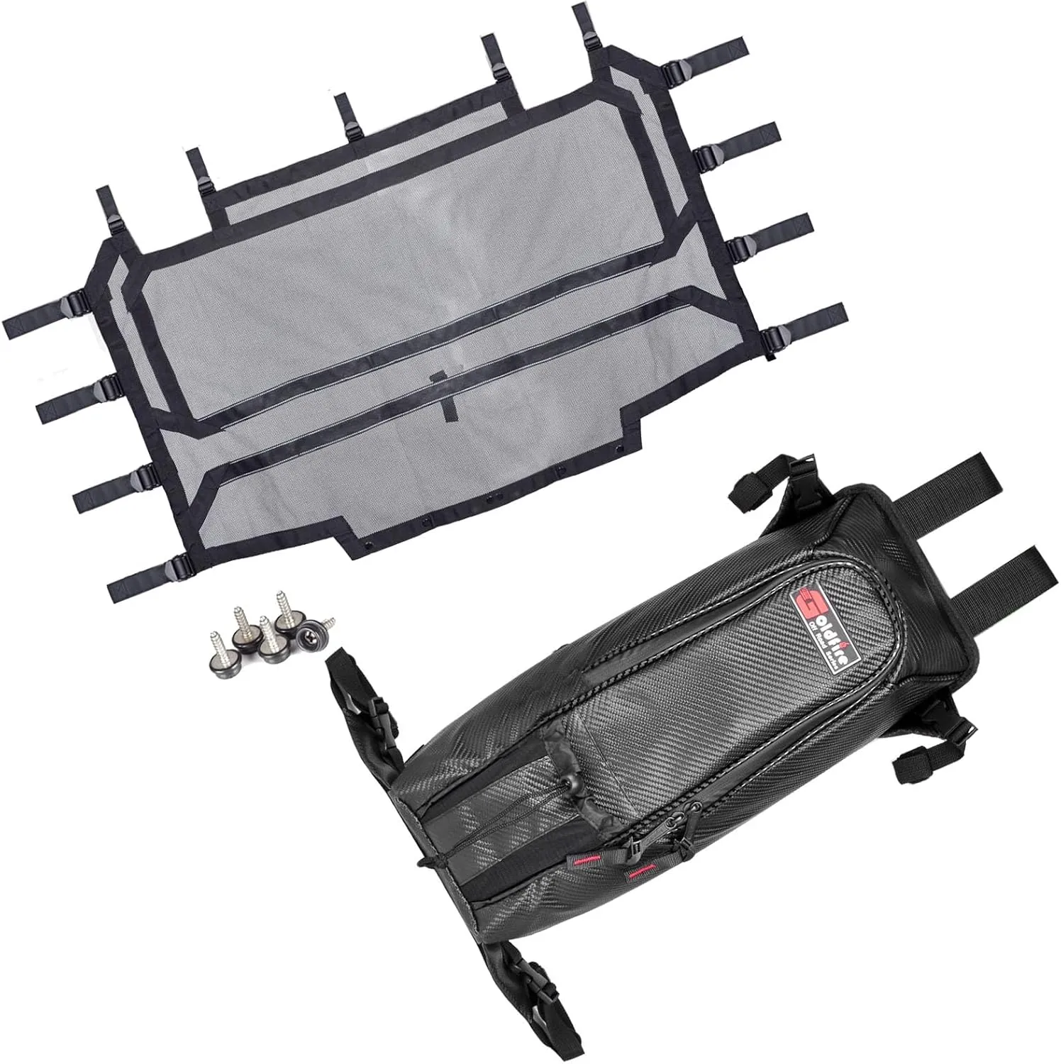 Goldfire UTV Center Seat Bag for UTV Cab Pack Between Seat Shoulder Bag Compatible With Kawasaki KRX 1000 Teryx 4 Mule