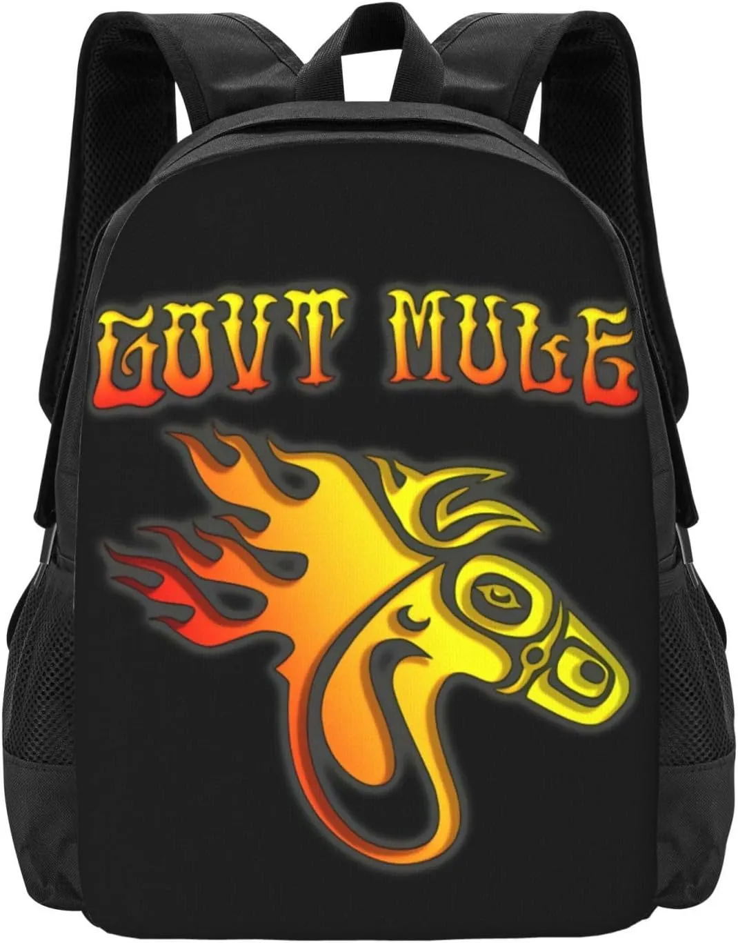 Gov't Rock Mule Band Backpack Large Capacity Backpacks Minimalist Leisure Travel Daypack 16.5 inch