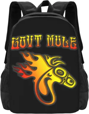 Gov't Rock Mule Band Backpack Large Capacity Backpacks Minimalist Leisure Travel Daypack 16.5 inch