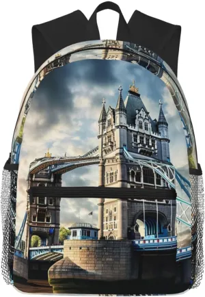 Historic Old Tower Bridge London Lightweight and Comfortable Backpack - Classic Stylish Day Bag, fit for Travel, Sports, Work