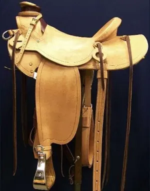 Horse Saddles Ranch Roping Roper Wade Tree A Fork Work Handmade Premium Leather Western Equestrian Trail Tack Saddle for Horse Riding Size: 10-18 inches Seat Available WOR374