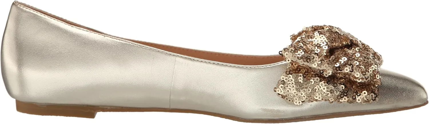 Jack Rogers Women's Debra Ballet-Leather/Sequins Flat