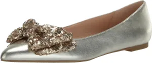 Jack Rogers Women's Debra Ballet-Leather/Sequins Flat