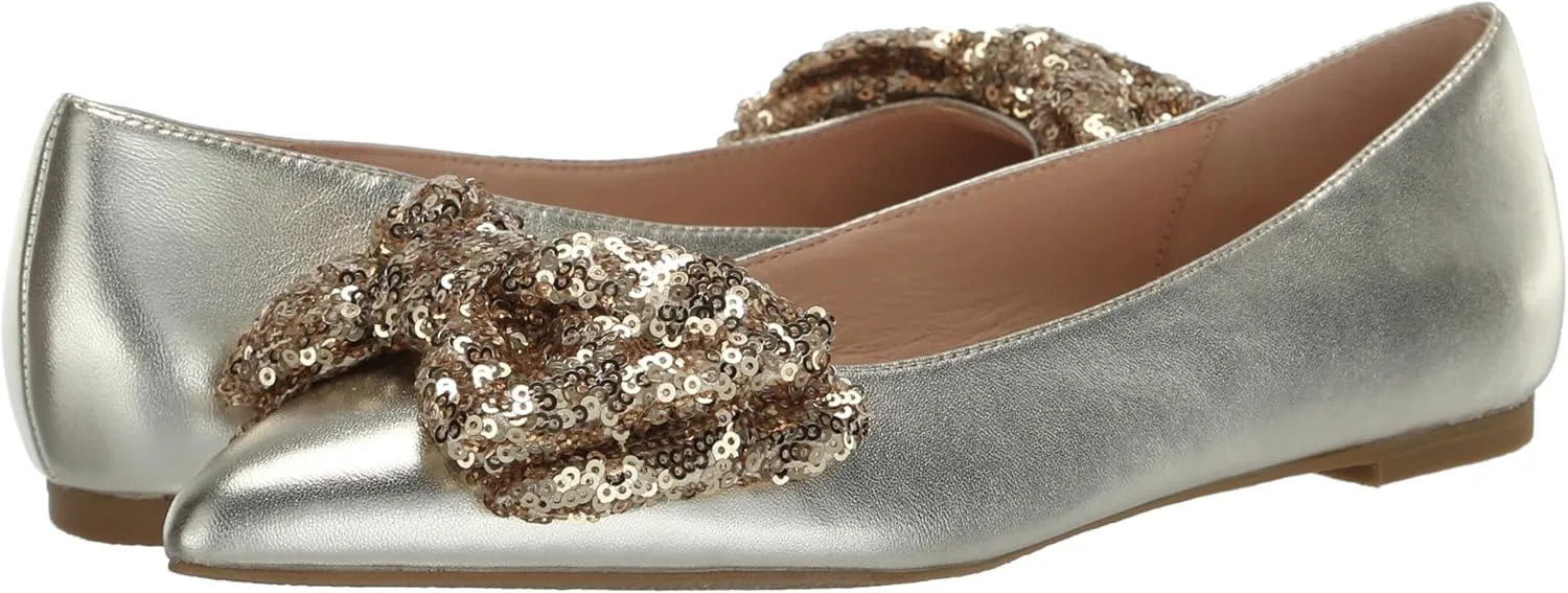 Jack Rogers Women's Debra Ballet-Leather/Sequins Flat