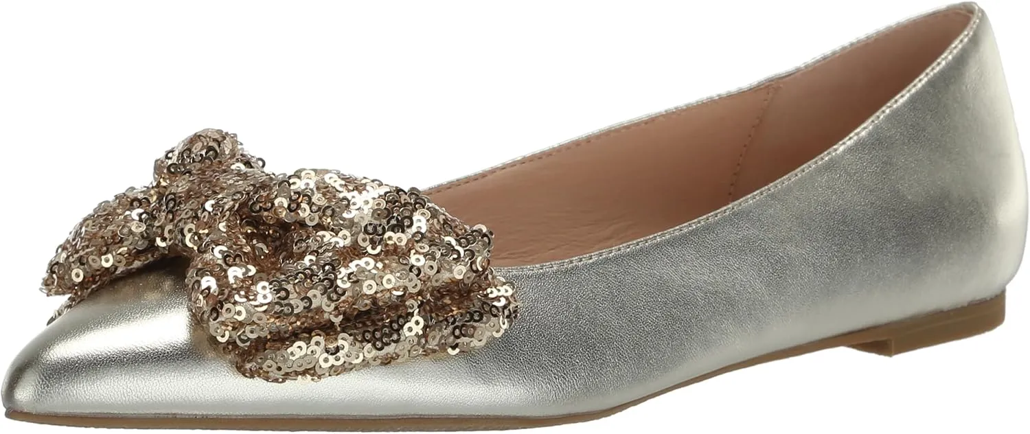 Jack Rogers Women's Debra Ballet-Leather/Sequins Flat