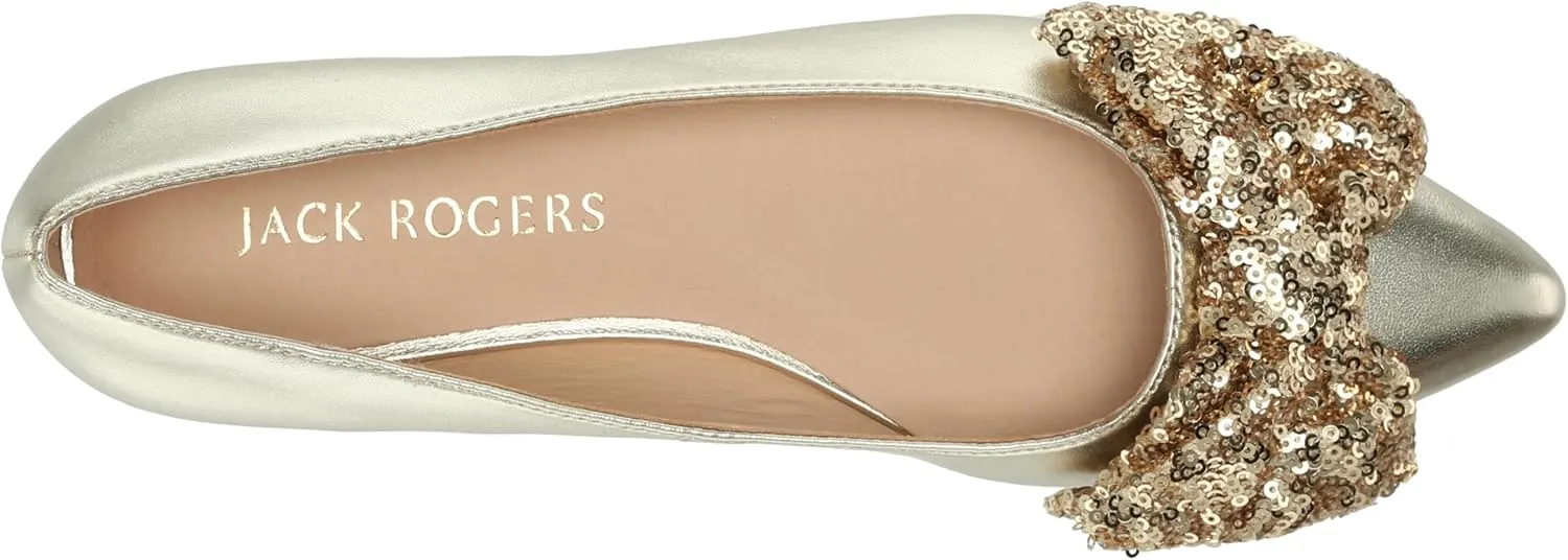 Jack Rogers Women's Debra Ballet-Leather/Sequins Flat