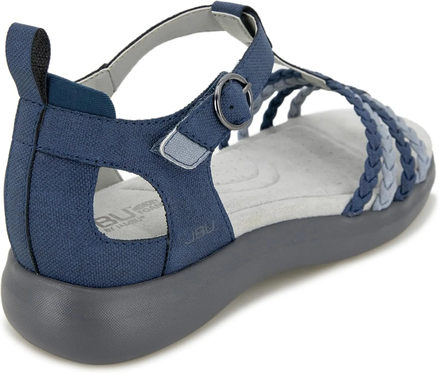 JBU Prague Women's Comfort Casual Adjustable Ankle Strap Flat Open Toe Classic Fashion Sandals