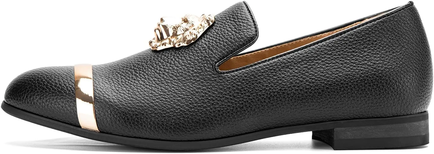 JITAI Men's Penny Slip-On Leather Lined Loafer Luxury Men Shoes Casual Dress Disco Shoes