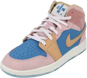Jordan Big Kid's 1 Mid Aegean Storm/Hemp-Pink Oxford (FN5472 400)