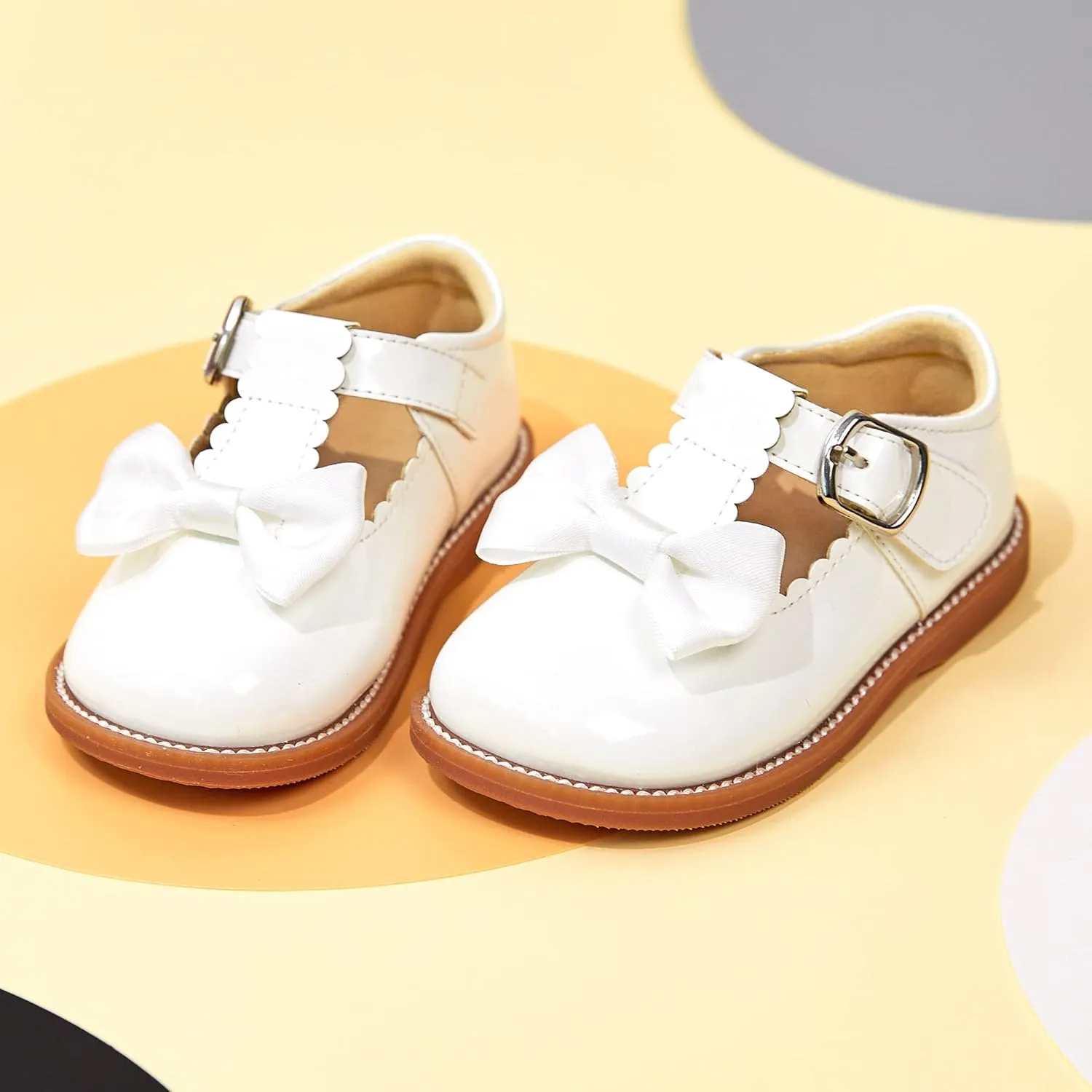 Kiderence Toddler Little Girl Mary Jane Dress Shoes School Oxford for Girls Flats