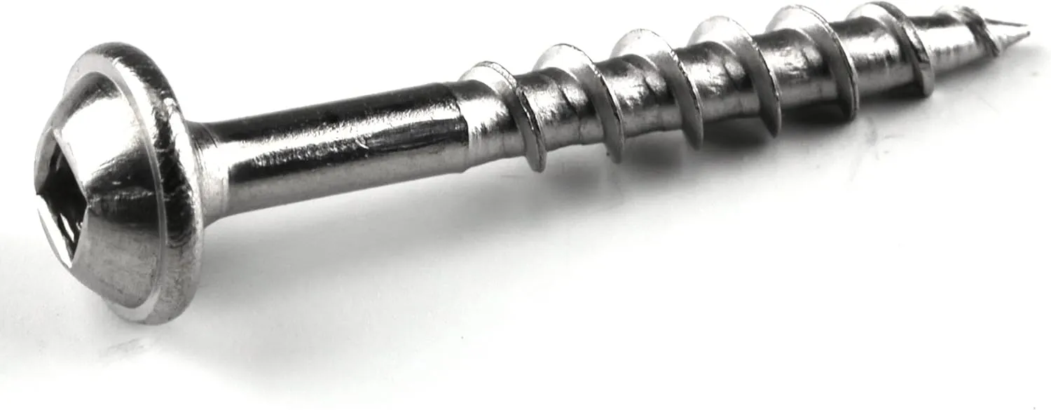 Kreg SML-C125-500 Zinc Pocket-Hole Screws, 1 1/4 Inch #8 Coarse Thread, Maxi-Loc Head (500 Count)