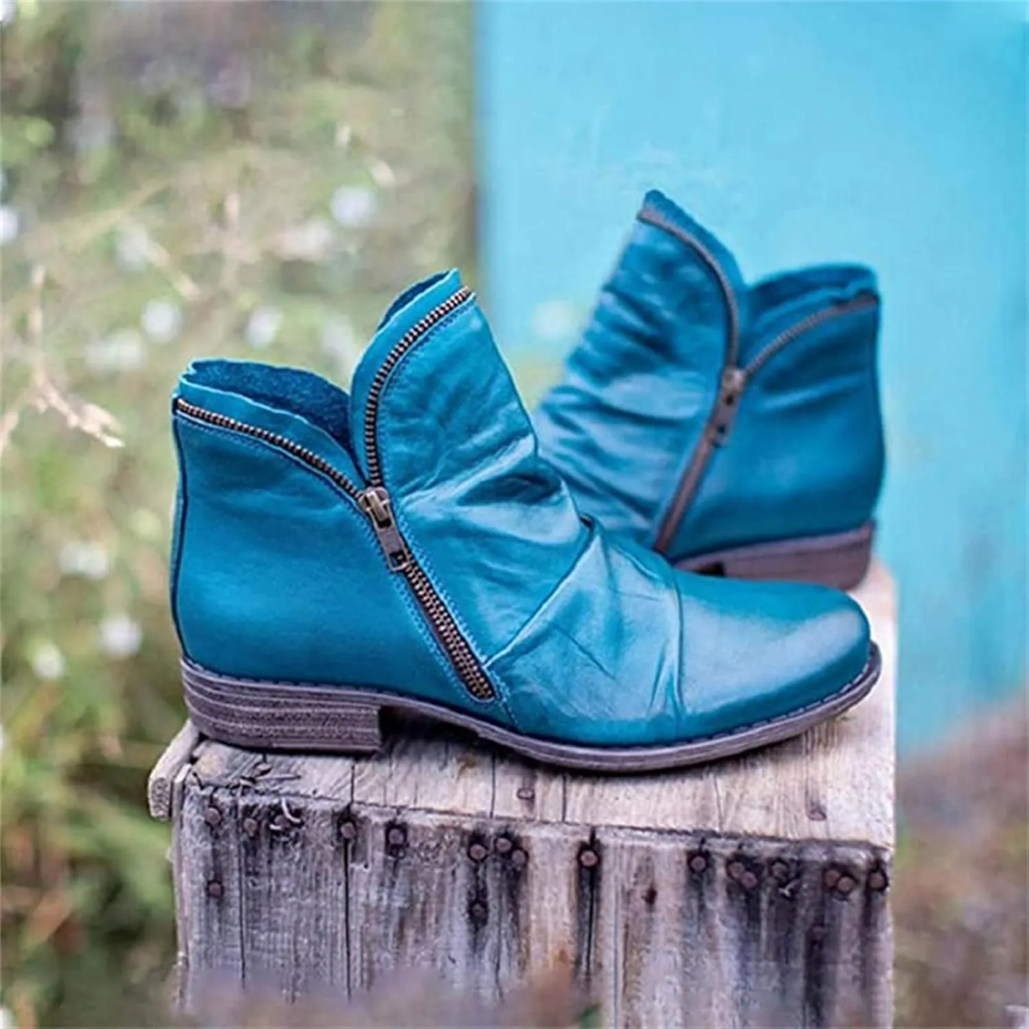 Ladmiple Cowgirl Boots Women Ankle Booties Fashion Short Booties Cowboy Western Classic Retro Casual Combat Walking Shoes