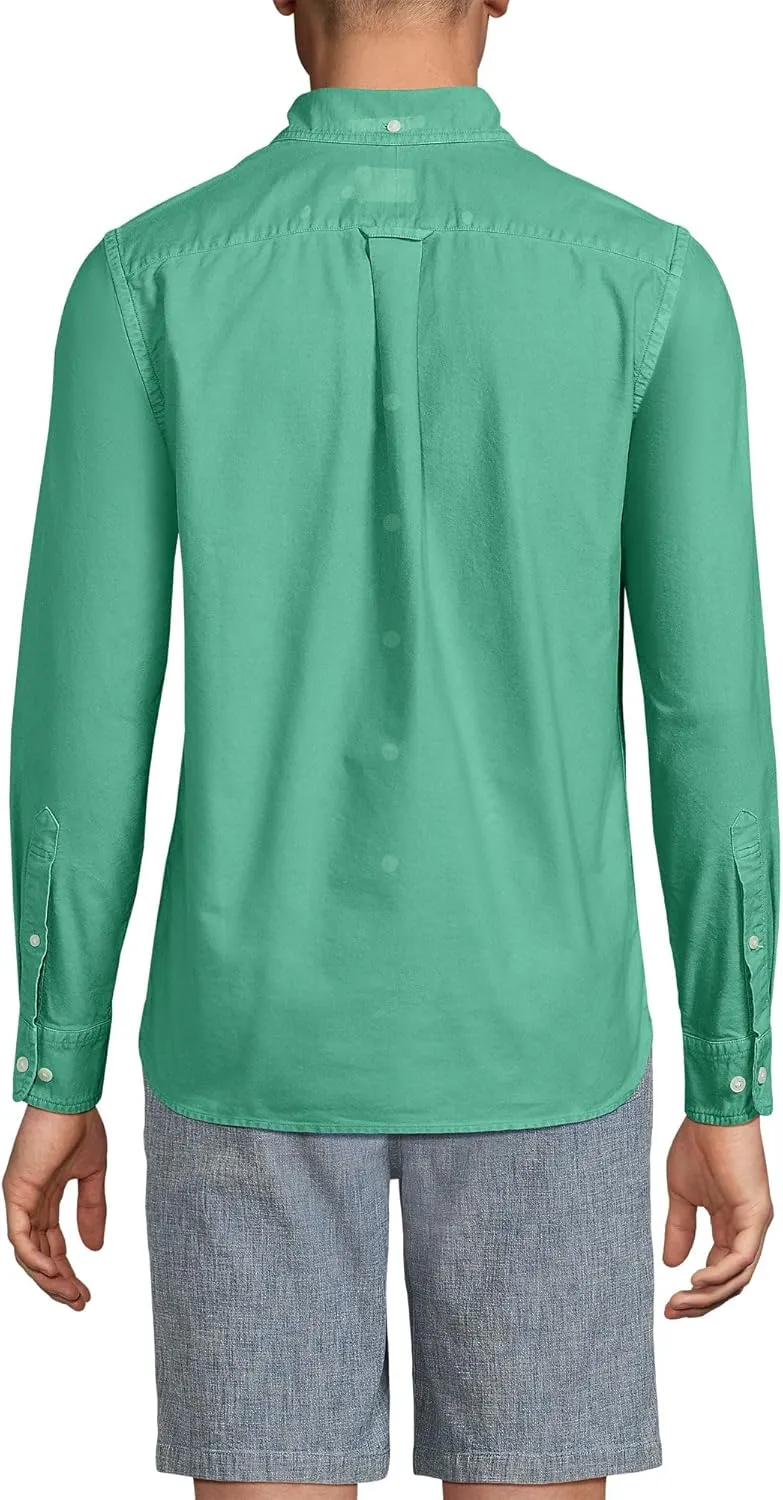 Lands' End Men's Traditional Fit Comfort-First Sail Rigger Oxford Shirt