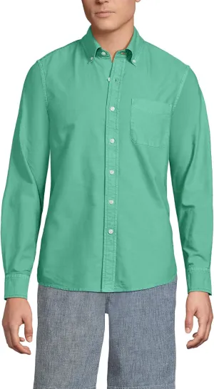 Lands' End Men's Traditional Fit Comfort-First Sail Rigger Oxford Shirt