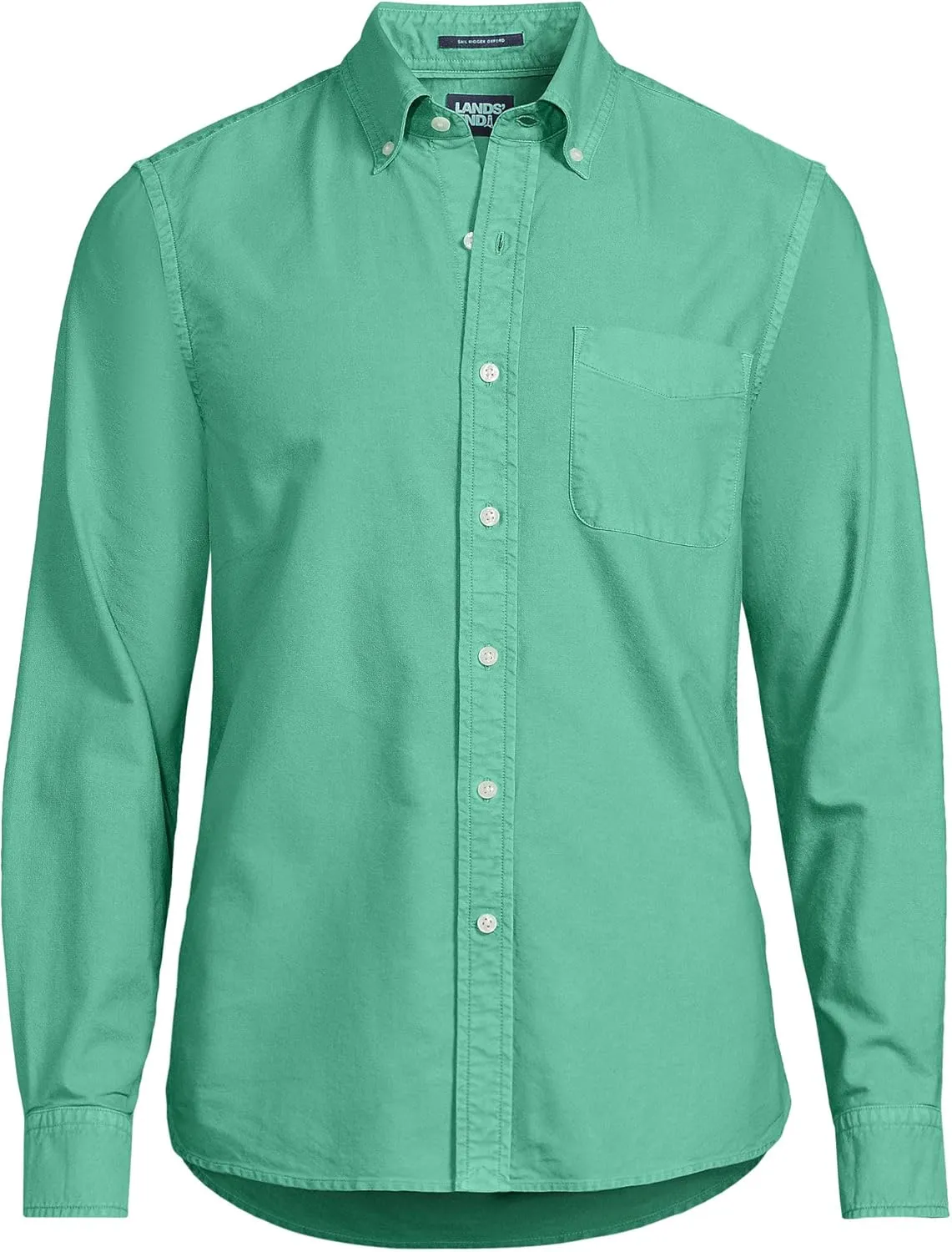 Lands' End Men's Traditional Fit Comfort-First Sail Rigger Oxford Shirt
