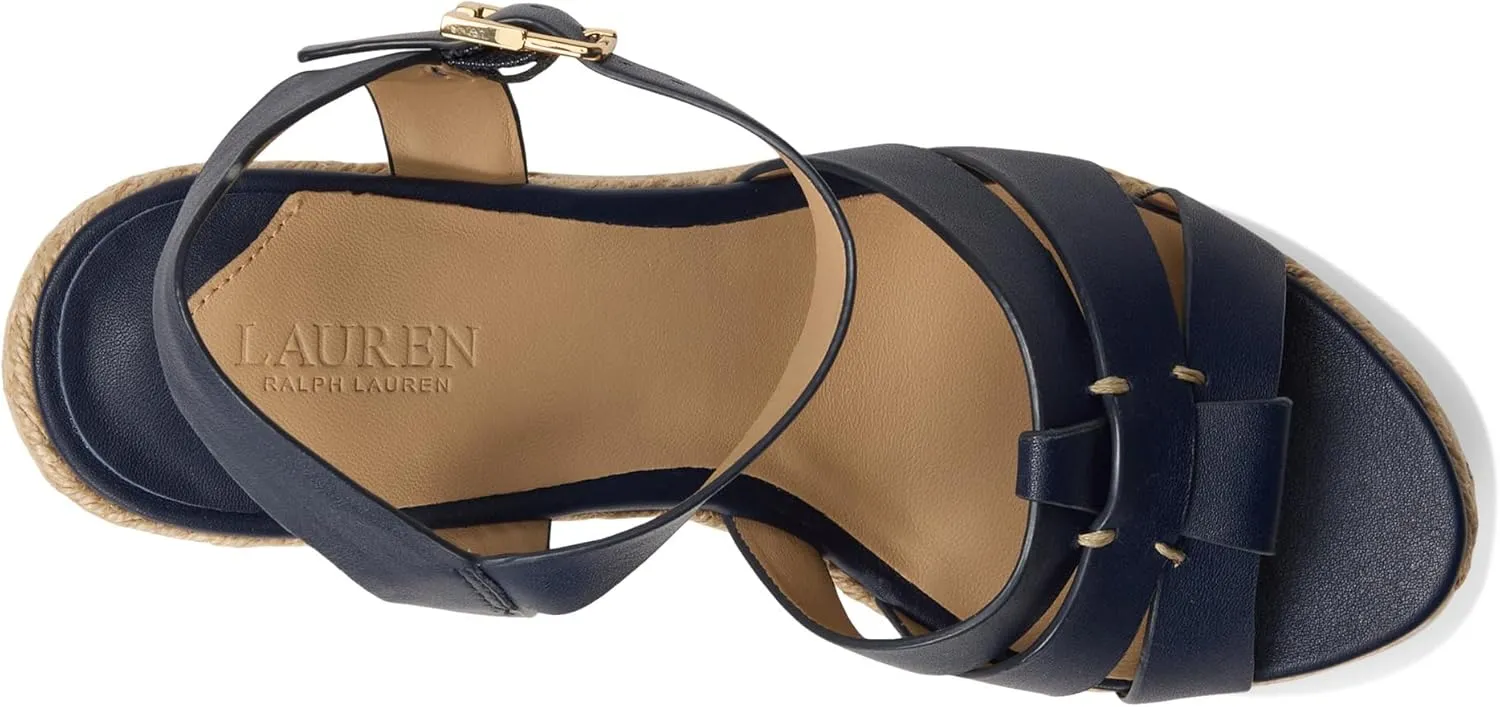 Lauren Ralph Lauren Women's Wedges Soffia Nappa Leather Espadrille
