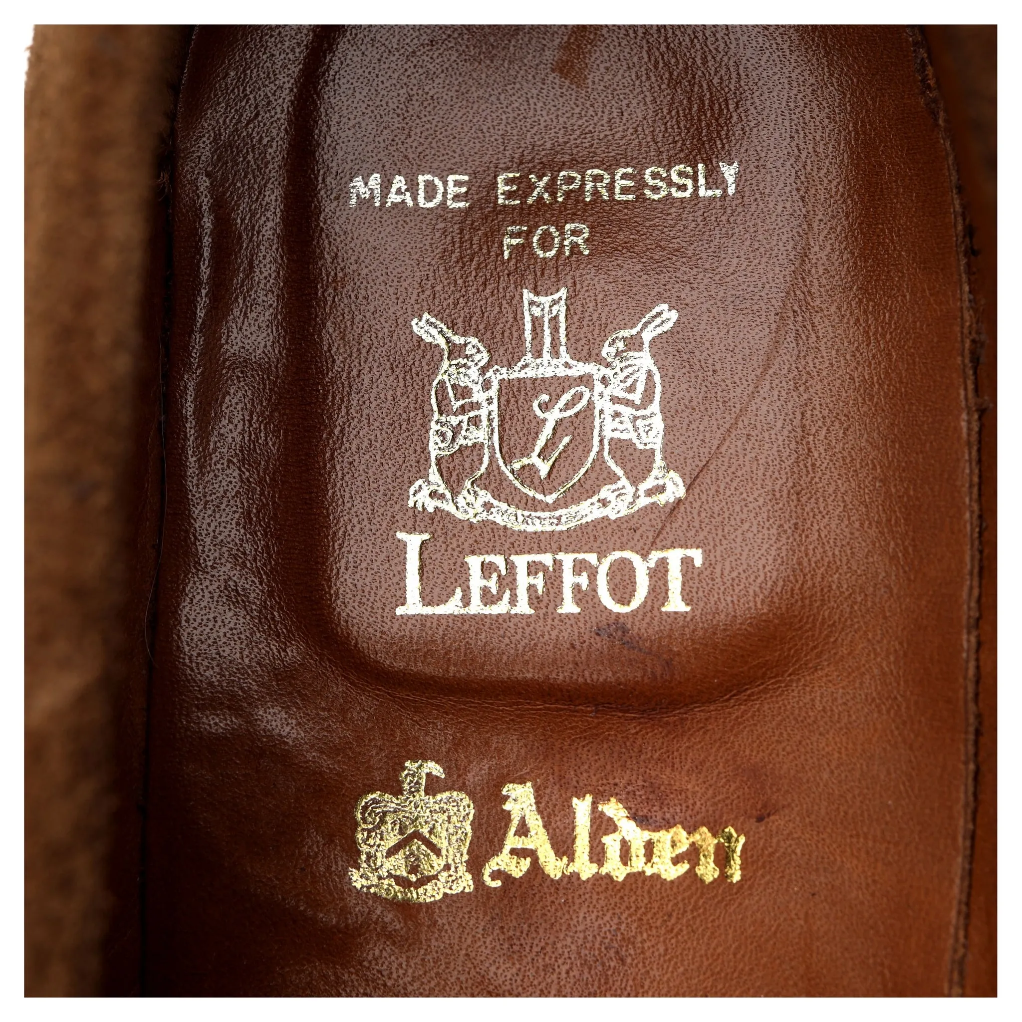 Leffot 'D0214' Snuff Brown Suede Loafers UK 8 US 8.5 D