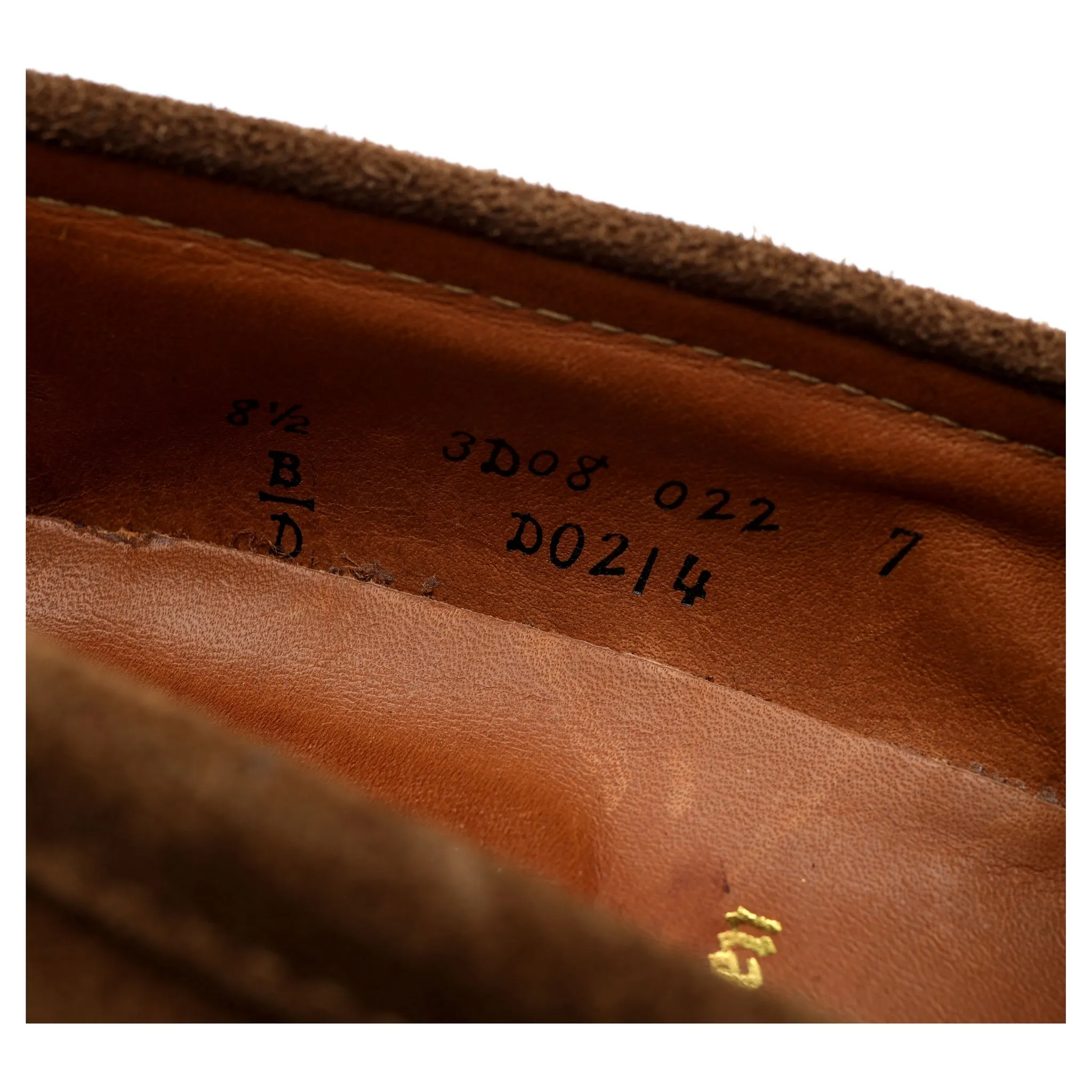 Leffot 'D0214' Snuff Brown Suede Loafers UK 8 US 8.5 D