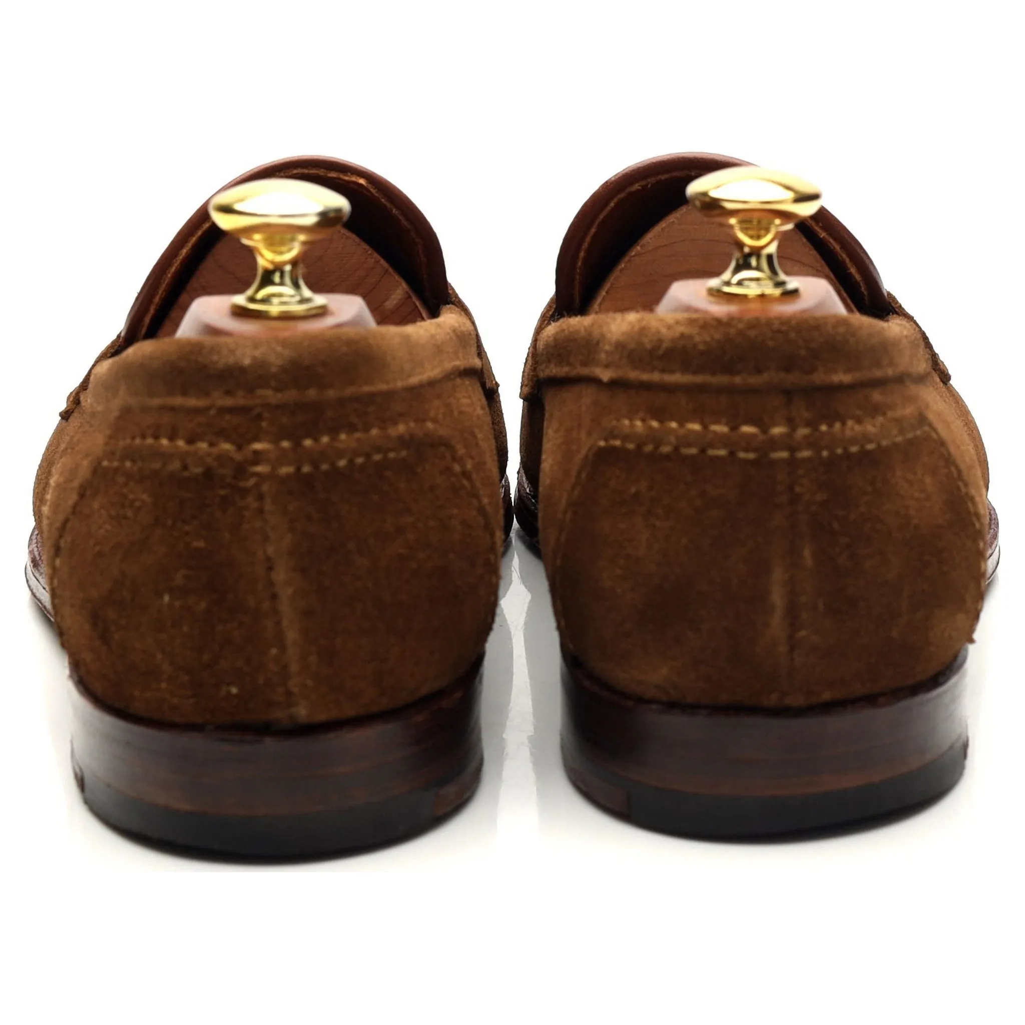 Leffot 'D0214' Snuff Brown Suede Loafers UK 8 US 8.5 D