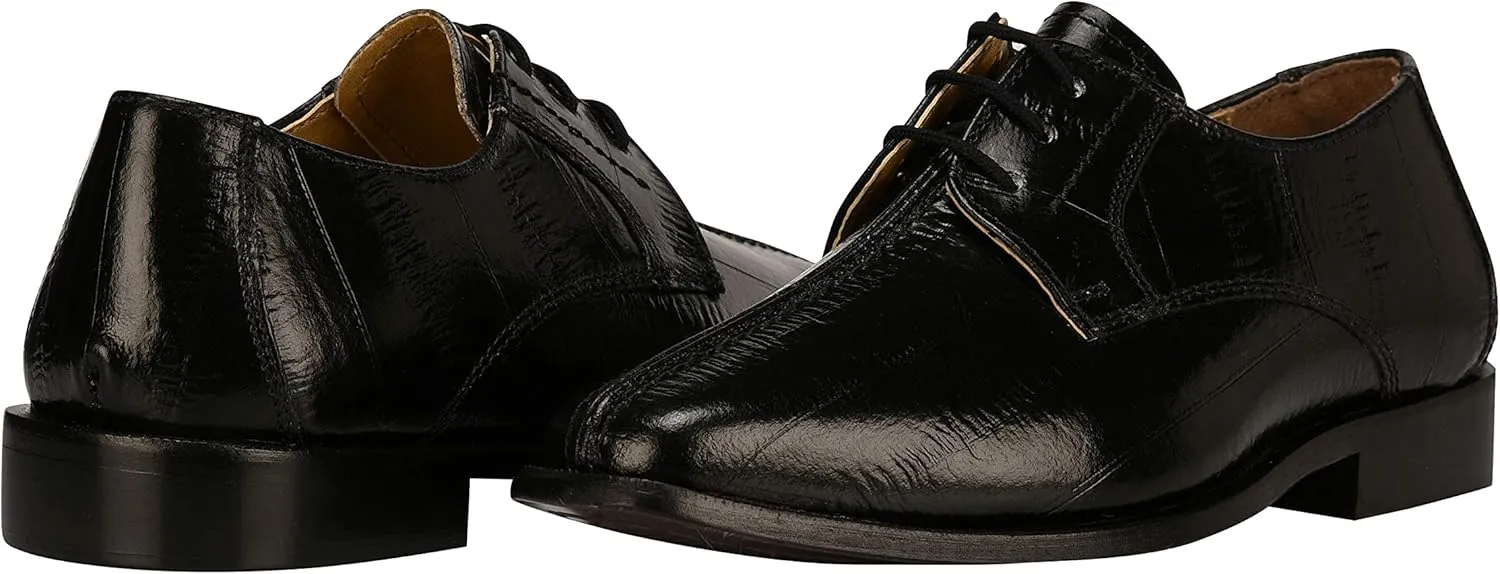 LIBERTYZENO Boys EEL Print Genuine Leather Kids & Toddlers Oxford Dress Shoes for Prom Graduation