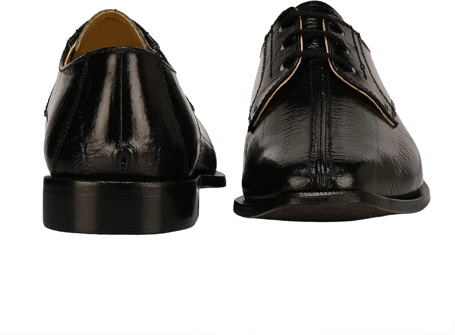 LIBERTYZENO Boys EEL Print Genuine Leather Kids & Toddlers Oxford Dress Shoes for Prom Graduation