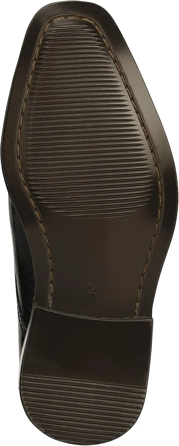 LIBERTYZENO Boys EEL Print Genuine Leather Kids & Toddlers Oxford Dress Shoes for Prom Graduation