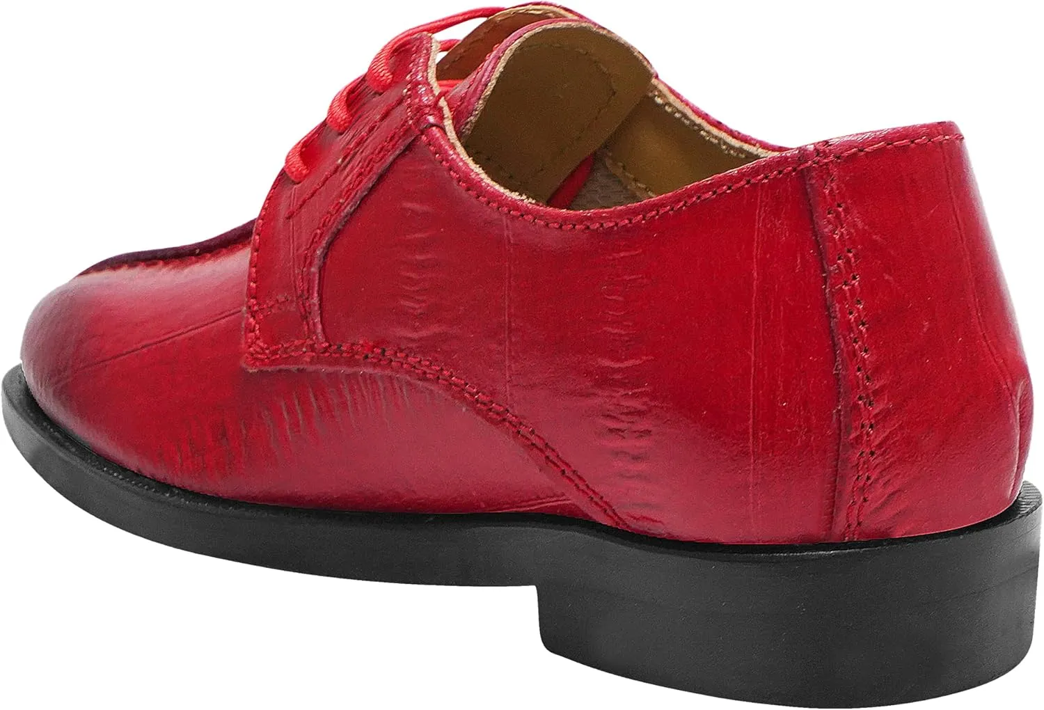 LIBERTYZENO Kids Animal Print Genuine Leather Kids & Toddlers Lace Up Oxford Dress Shoes for Prom Graduation
