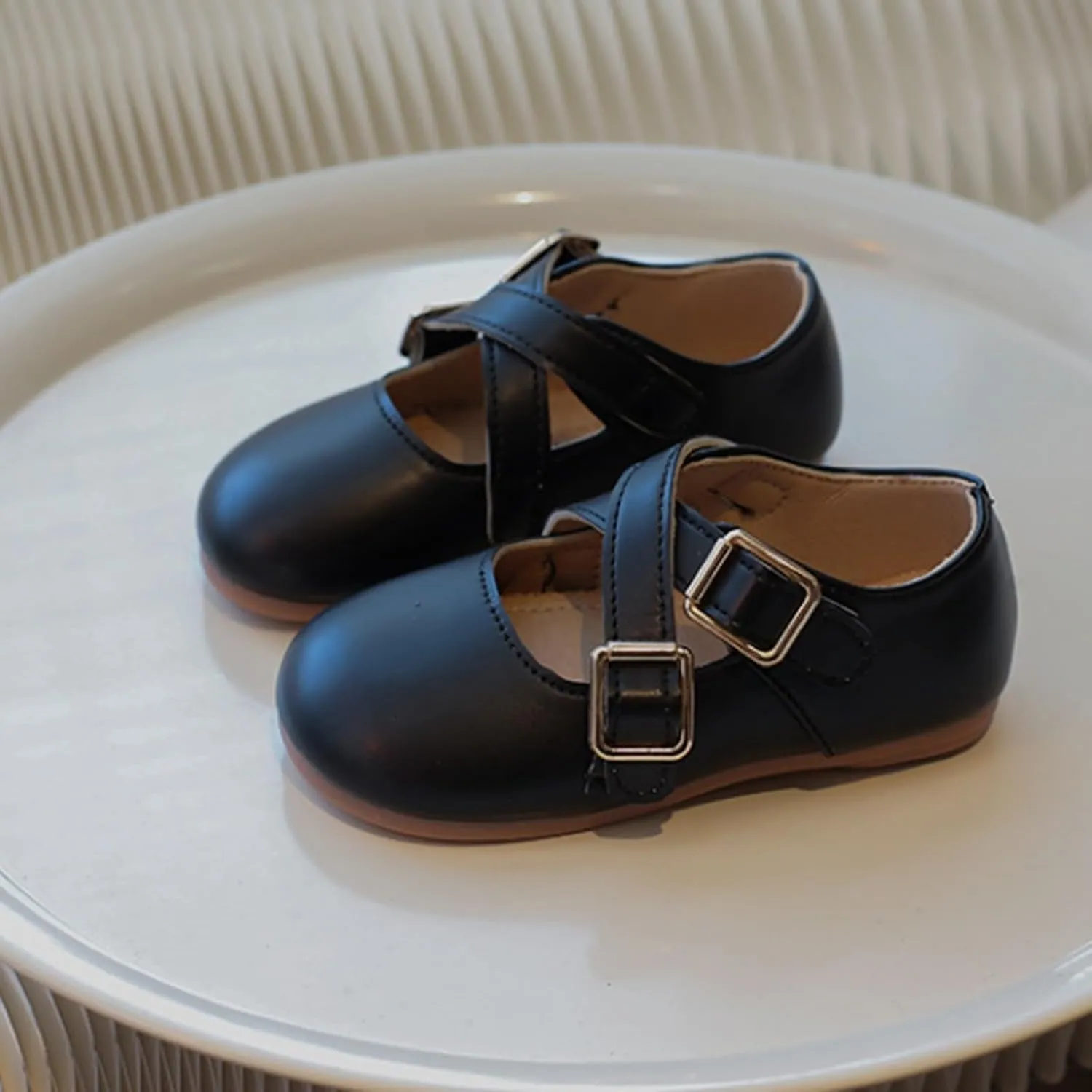 Little Girls Mary Jane School Uniform Shoes Buckle Strap Dress Flats Moccasins Toddler Dress Kids Shoes