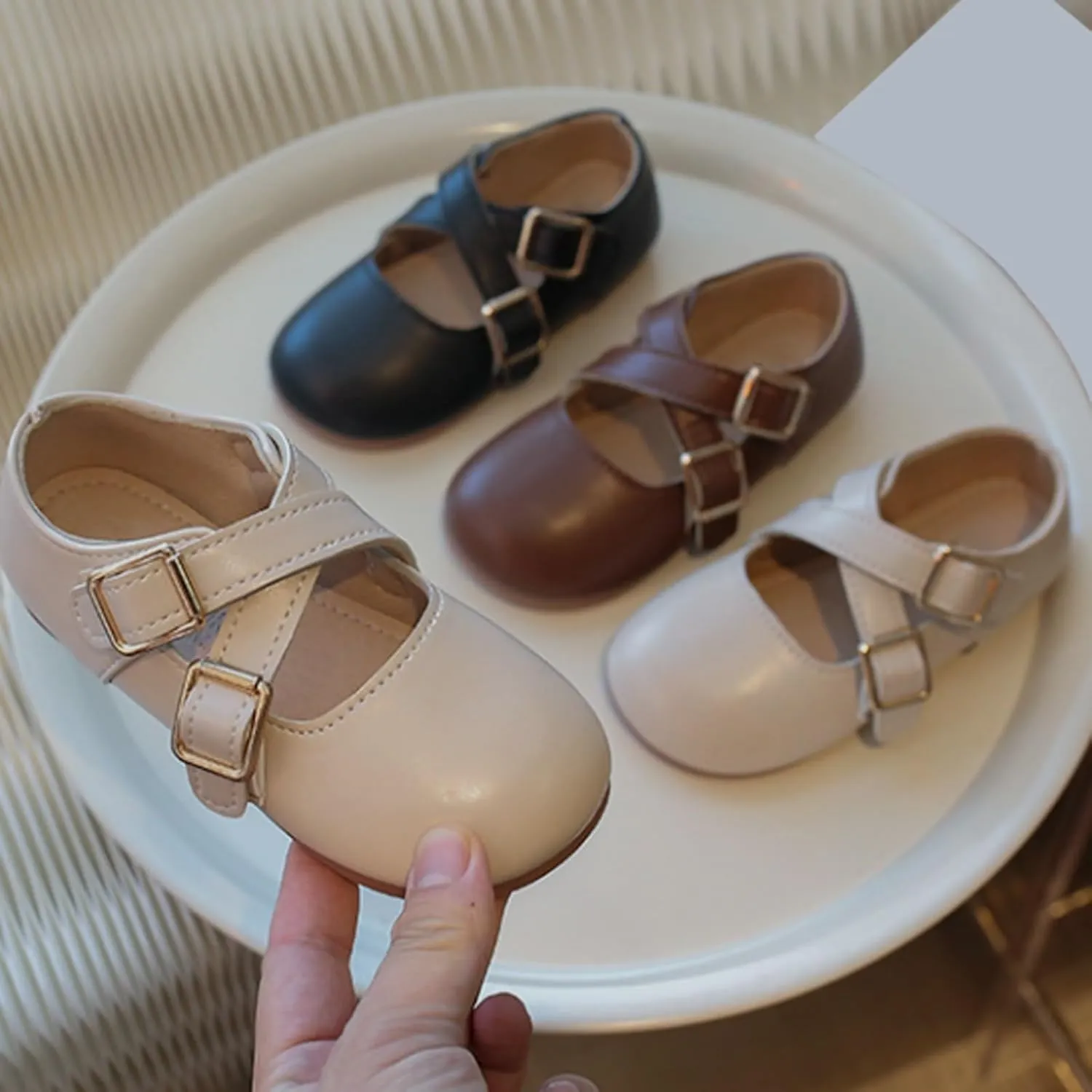 Little Girls Mary Jane School Uniform Shoes Buckle Strap Dress Flats Moccasins Toddler Dress Kids Shoes