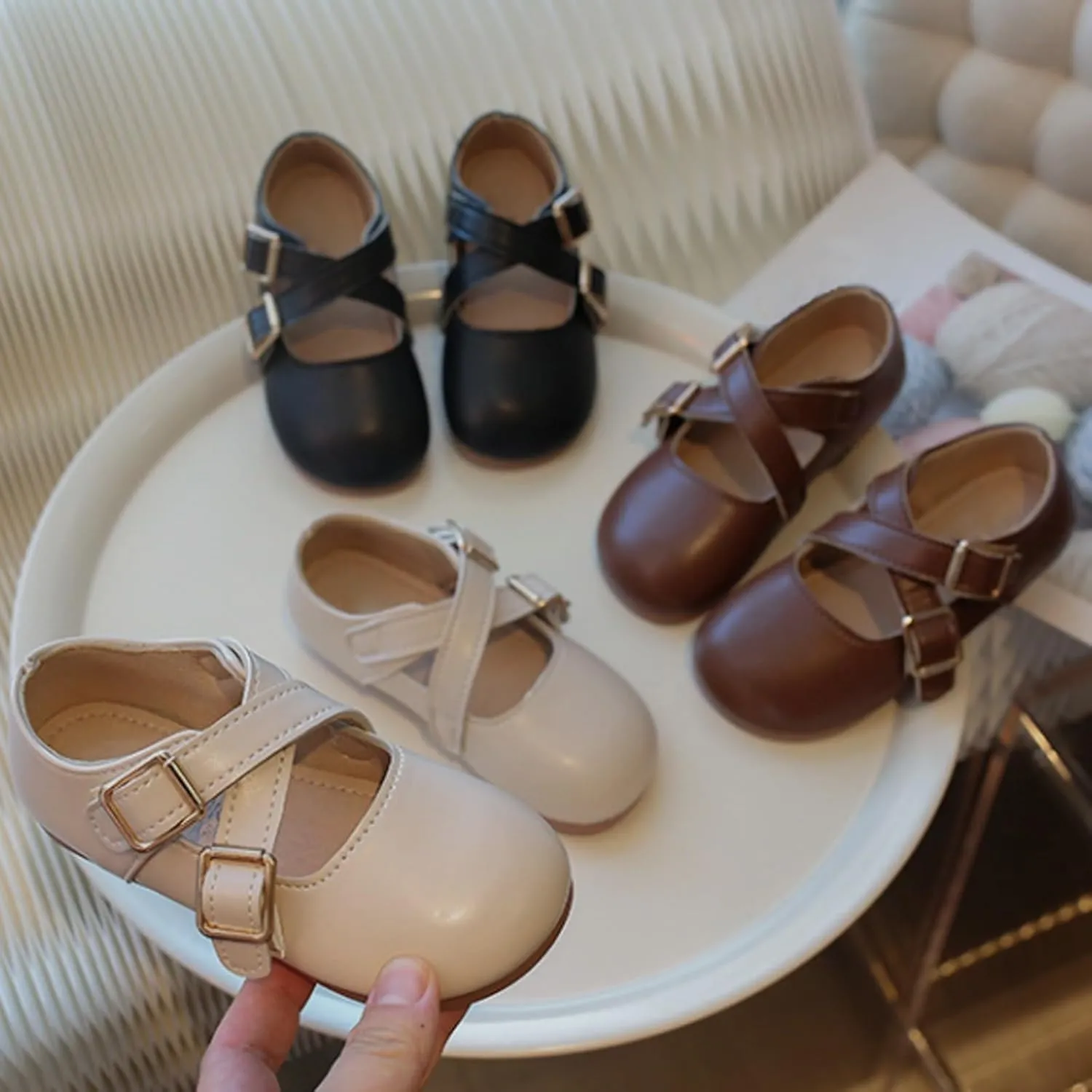 Little Girls Mary Jane School Uniform Shoes Buckle Strap Dress Flats Moccasins Toddler Dress Kids Shoes