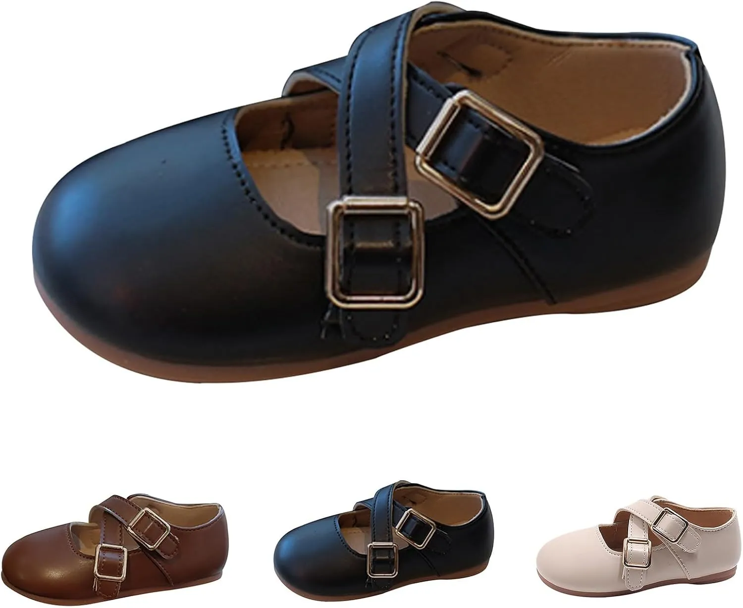 Little Girls Mary Jane School Uniform Shoes Buckle Strap Dress Flats Moccasins Toddler Dress Kids Shoes