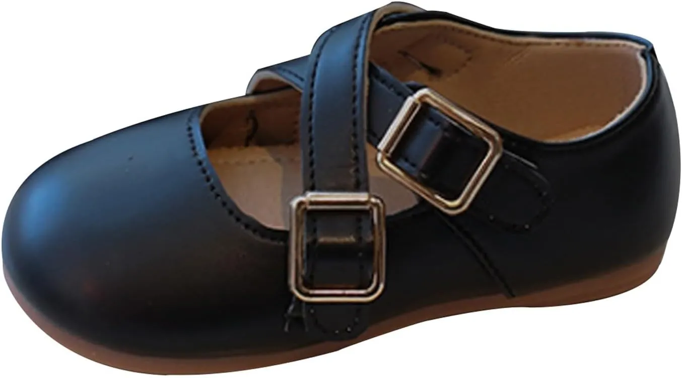 Little Girls Mary Jane School Uniform Shoes Buckle Strap Dress Flats Moccasins Toddler Dress Kids Shoes