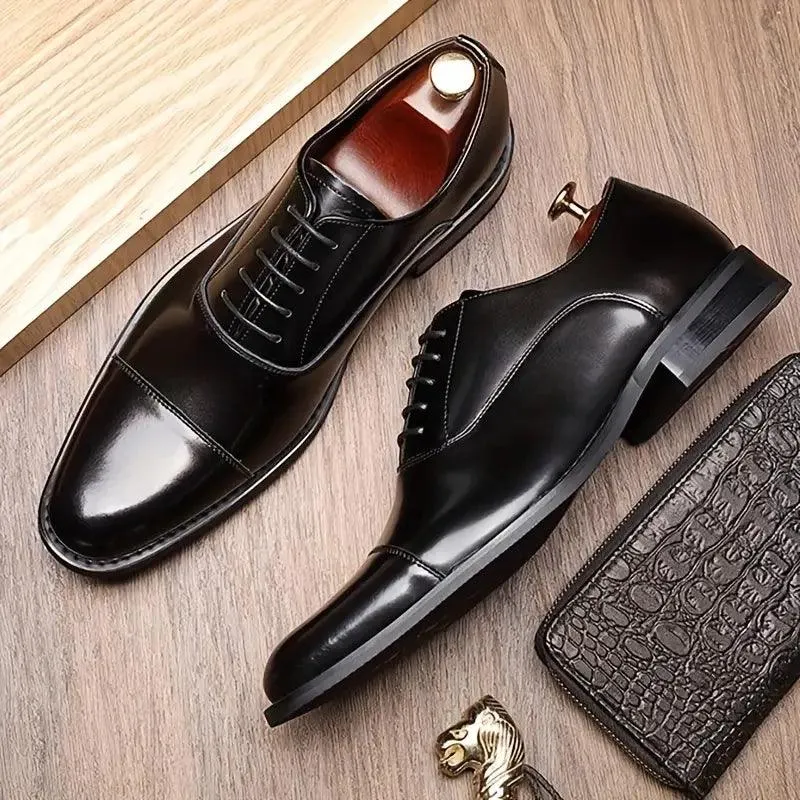 Luca Giordano Leather Oxford Shoes