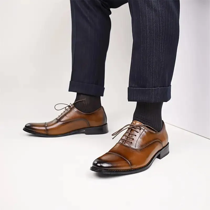 Luca Giordano Leather Oxford Shoes