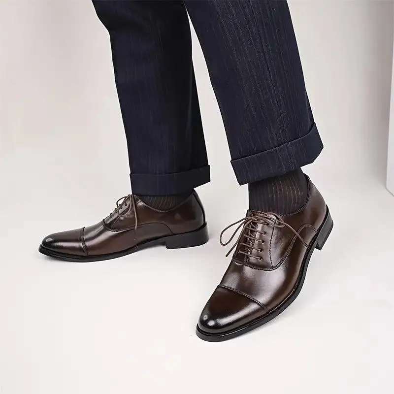 Luca Giordano Leather Oxford Shoes