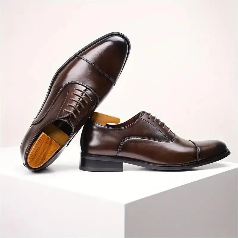 Luca Giordano Leather Oxford Shoes
