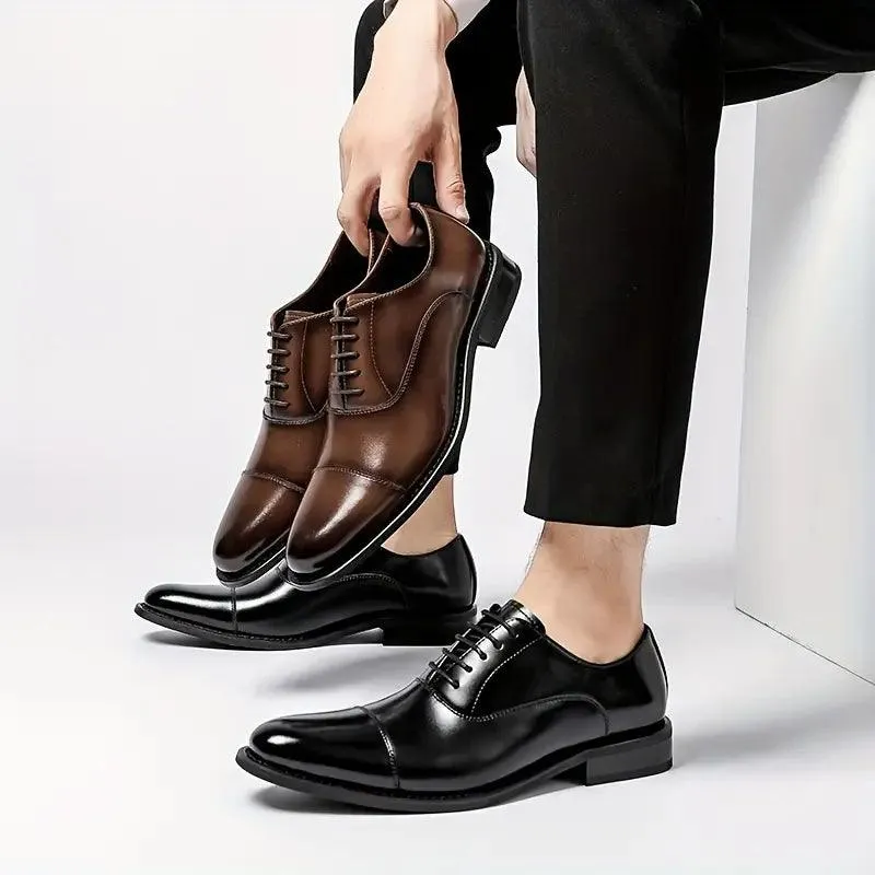 Luca Giordano Leather Oxford Shoes