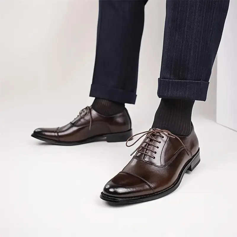 Luca Giordano Leather Oxford Shoes