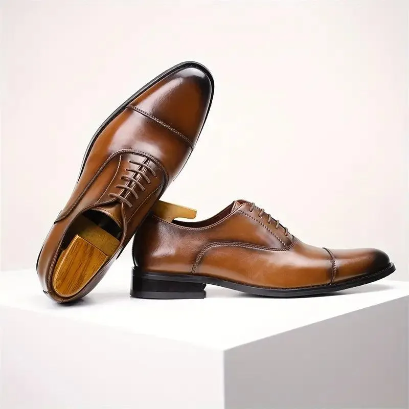 Luca Giordano Leather Oxford Shoes