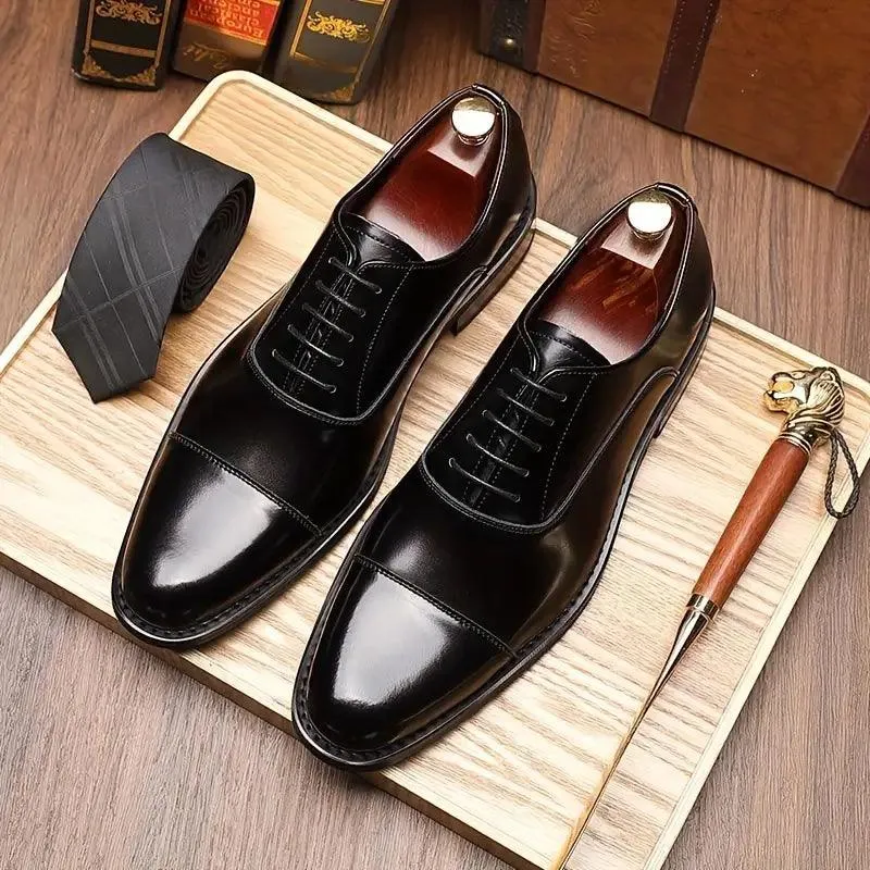 Luca Giordano Leather Oxford Shoes