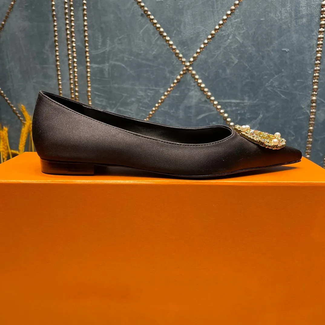 LV MET FLAT BALLERINA NOIR