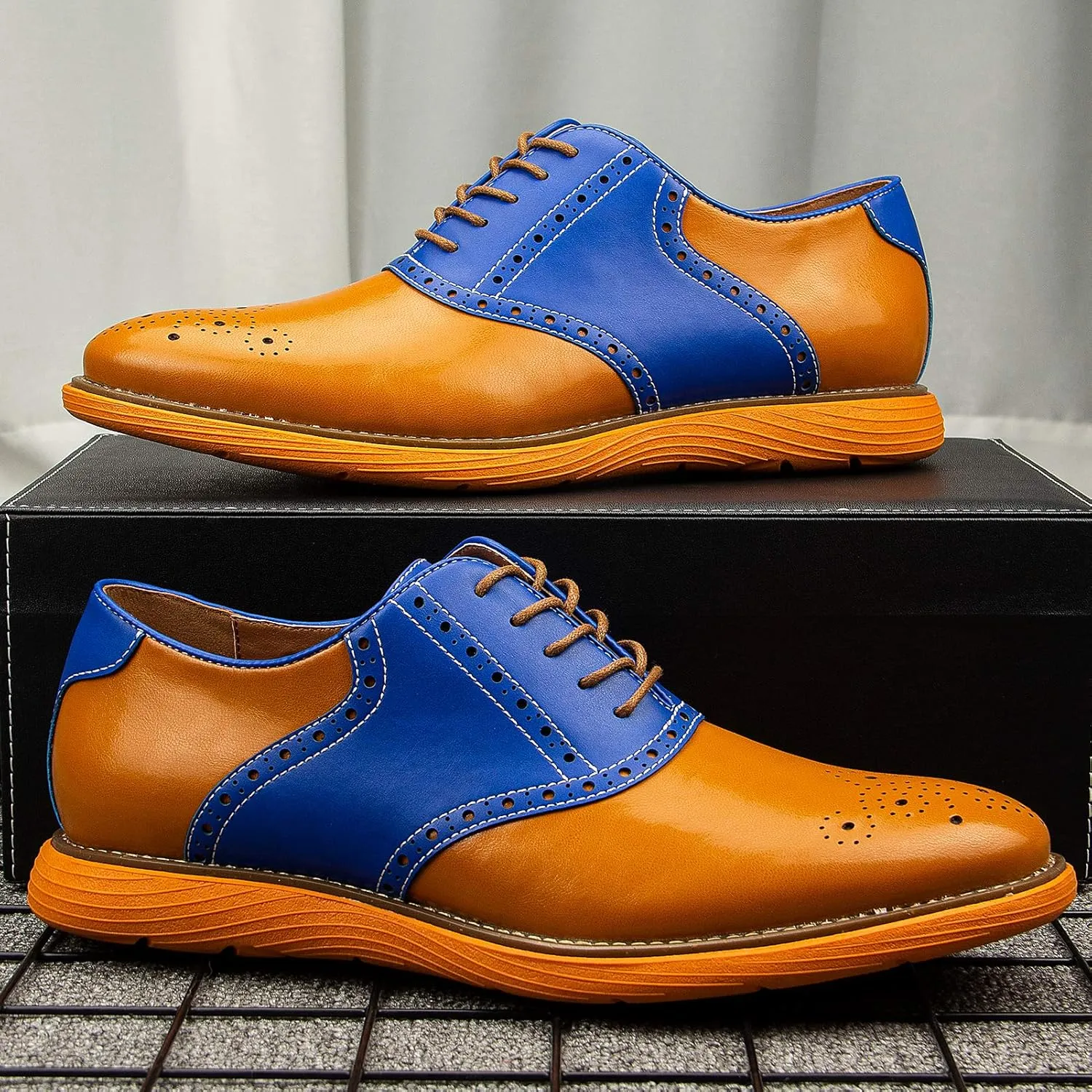 Meijiana Men's Oxford Shoes Dress Shoes Men's Lightweight lace-up Fashion Shoes