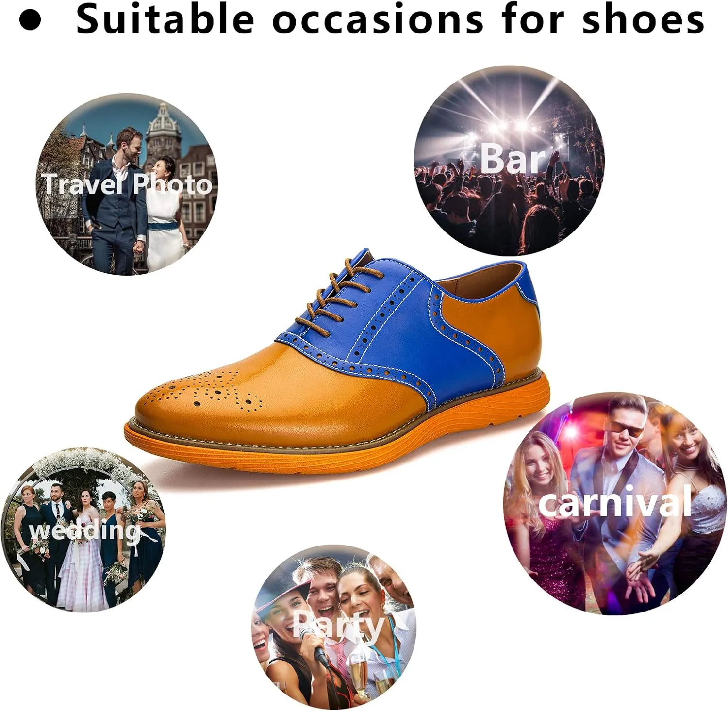 Meijiana Men's Oxford Shoes Dress Shoes Men's Lightweight lace-up Fashion Shoes