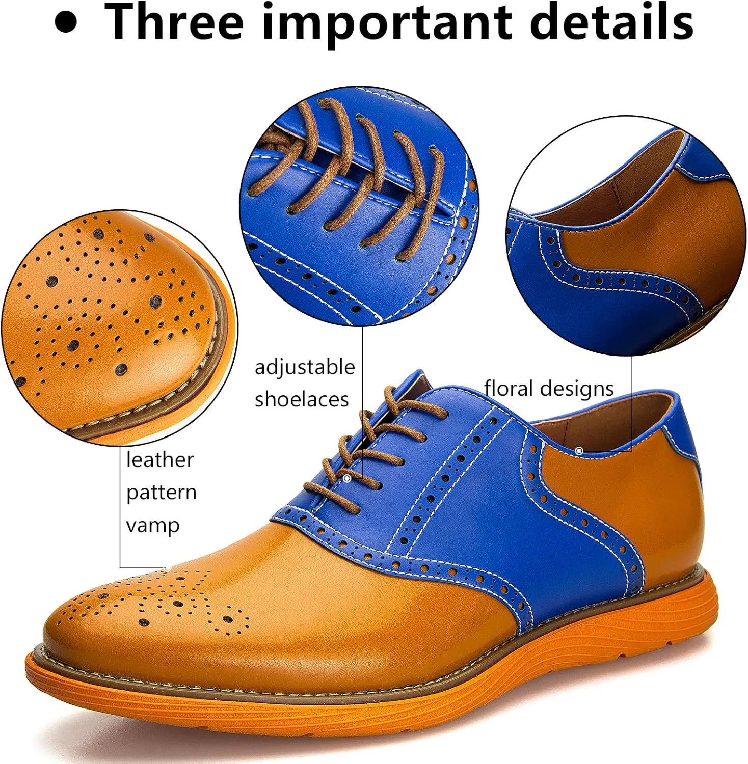 Meijiana Men's Oxford Shoes Dress Shoes Men's Lightweight lace-up Fashion Shoes